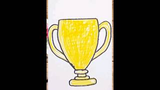 How To draw a Trophy🏆🏆easydrawing pencilsketching [upl. by Clifford]