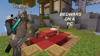 MY SISTER PLAYS BEDWARS ON A PC FOR THE FIRST TIME [upl. by Nolek]