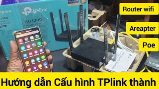 cài đặt router tplink thành router wifiareapterpoecho người mới tìm hiểu [upl. by Eadrahs]