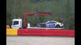 2024 24 Hours of Spa Crashes Overtakes and spins MORE [upl. by Nwahsad661]