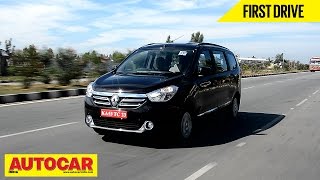 2015 Renault Lodgy MPV  First Drive Video Review  Autocar India [upl. by Bortz]