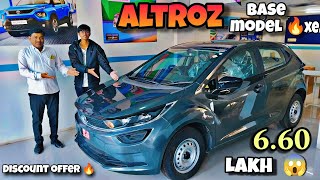 TATA Altroz 2023😍XE  Base model  updated✅  660 lakh 🔥 5⭐ safety Full detailed review [upl. by Gav]