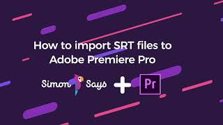 How to import SRT subtitles to Adobe Premiere Pro [upl. by Tavie]