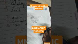 HYPOPARATHYROIDISM FEATURES  MEDICINE MNEMONIC [upl. by Leila]