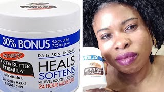 My Honest Review Palmers Cocoa Butter Formula With Vitamin E  For Dry Skin and stretch marks [upl. by Yelloh]