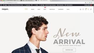 Negan WordPress Theme  How to import demo [upl. by Enattirb]