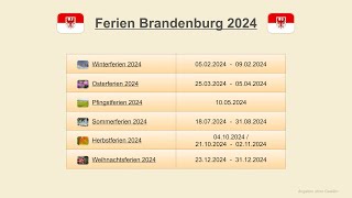 Ferien Brandenburg 2024 [upl. by Kruter]