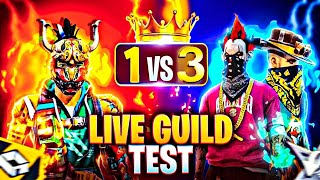 UMESH 777 IS LIVE ✅ GUILD TEST 1VS 3 ✔️ shorts classyff nonstop freefirelive facecam [upl. by Malas984]