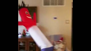 Wacky Inflatable Tube Man Christmas Present 2017 [upl. by Rebba515]