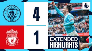 EXTENDED HIGHLIGHTS  Man City 41 Liverpool  Grealish inspires huge win [upl. by Hait]