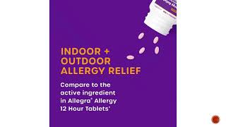 Allergy Relief Fexofenadine Hydrochloride Tablets [upl. by Ninnetta353]