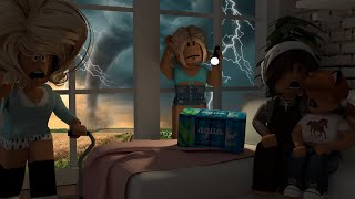 TORNADO AT MY FAMILIES FARM DESTROYED  Roblox Bloxburg Roleplay  WITH VOICE [upl. by Lonni]