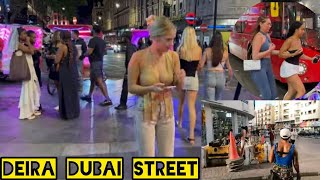 Deira Dubai Red light Area walking Tour Amazing beautiful street walking walktours walkingstreet [upl. by Chretien]