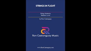 Strings in Flight for String Orchestra  Score Video  Ron Castonguay [upl. by Buckie422]