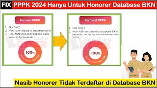 Seleksi PPPK 2024 Hanya Untuk Honorer Database BKN  Nasib Honorer Tidak Terdaftar di Database BKN [upl. by Eppie]