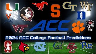 2024 ACC College Football Predictions [upl. by Anerol]