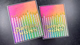 So Many Striped Candles Cards  Simon Says Stamp [upl. by Atirac]