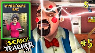 Scary Teacher 3D Winter Special 2023 level 4 Winter Gone Bad New Game Play Videos Sikandar Gaming [upl. by Lamori604]