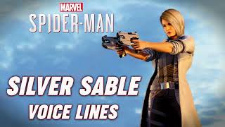 Marvels SpiderMan Silver Sable Voice Lines  Efforts [upl. by Idissak]