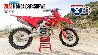 First Ride on the 2023 Honda CRF450RWE  Racer X Films [upl. by Joane]