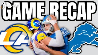 Detroit Lions vs Los Angeles Rams Game Recap  the Lions get the first playoff win of our lives [upl. by Nired]