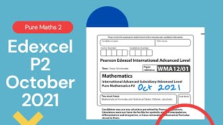 Edexcel IAL P2 October 2021 Exam Paper [upl. by Yedrahs]