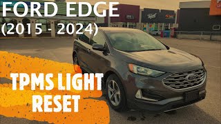 Ford Edge  Reset  Clear TPMS Tire Pressure Light 2015  2024 [upl. by Yesrej439]