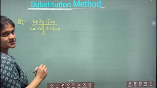 Substitution Method class 10 linear equation in two variablesimportant topic class10 study [upl. by Mills]