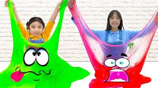 Wendy and Maddie Slime Contest Friendship Wins [upl. by Bartholomeus]