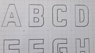 2d Drawing Capital Letter A To Z  How To Draw Alphabet Lettering A Z Easy Simple For Beginners [upl. by Esinej]