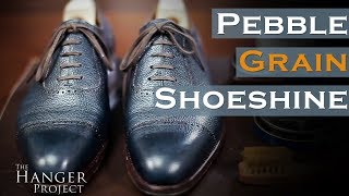 How To Shine Pebble Grain Leather Shoes [upl. by Ahselef]