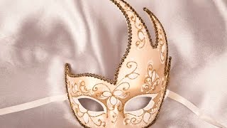 White Venetian Masquerade Masks [upl. by Mroz]