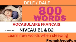 800 French Vocabulary In Just 10 Minutes A Day Learn new vocab while sleeping  Niveau B1 et B2 [upl. by Lleuqar984]