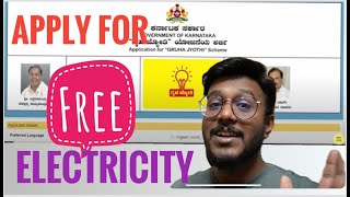 How to apply for FREE ELECTRICITY in KARNATAKA  Bangalore  Gruha Jyoti Scheme Free 200 units [upl. by Earle394]