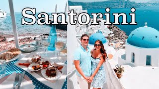 SANTORINI GREECE  Eating amp Exploring Fira amp Oia Honeymoon Vlog 🇬🇷 [upl. by Eissert]