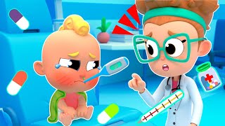 Going to the Doctor Song 🏥 Baby is Sick Nursery Rhymes for Kids  Miliki Family [upl. by Pepi360]