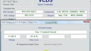 Audi A6 V6 VCDS Engine output tests [upl. by Seidel]