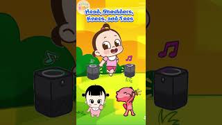 Head Shoulders Knees and Toes ♫ Super Simple Songs  MON Kids shorts [upl. by Idnahc]