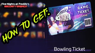 Bowling Ticket Location How To Find  Five Nights at Freddys Security Breach FNAF [upl. by Anilys]