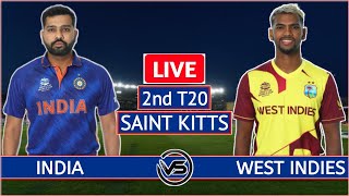 Live IND Vs WI 2nd T20I Saint Kitts  Live Scores amp Commentary  India Vs West Indies [upl. by Econah]