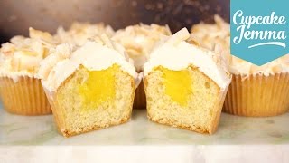 Mango Filled Coconut Cupcake Recipe  Cupcake Jemma [upl. by Blasius]