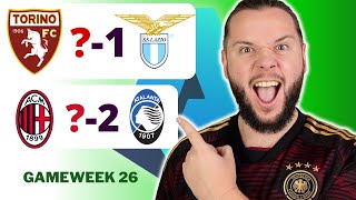 Serie A Gameweek 26 Predictions amp Betting Tips  Torino vs Lazio [upl. by Saba]