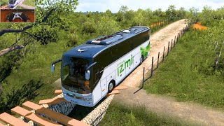 Dangerous Road Bus Driving  Euro truck simulator 2  panicwheel [upl. by Neeloj]