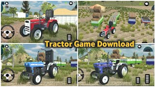 नया इंडियन ट्रैक्टर गेम  Tractor Wala Game  Indian Tractor Game Download  Tractor Game [upl. by Tremann]