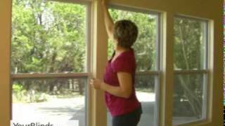 How to Install Roller Shades  Outside Mount  YourBlindscom DIY [upl. by Ainaled]