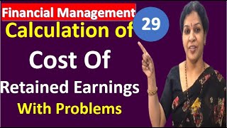 29 Calculation of Cost Of Retained Earnings from Financial Management Subject [upl. by Aneelad]