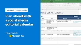 How to create a social media calendar with Microsoft Excel [upl. by Eittik]