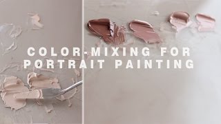 COLORMIXING FOR PORTRAIT PAINTING  Mixing flesh tones [upl. by Yolande961]