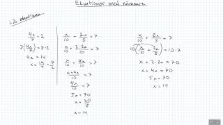 Matematik 1b och 1c Ekvationer med nämnare [upl. by Adalai]