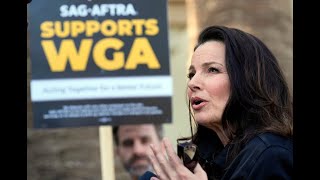 SAGAFTRA President Fran Drescher on actors strike break in talks with studios  AP full interview [upl. by Maia862]